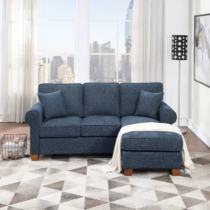 Rylee Ecksofa mit Armlehnen und Kissen
