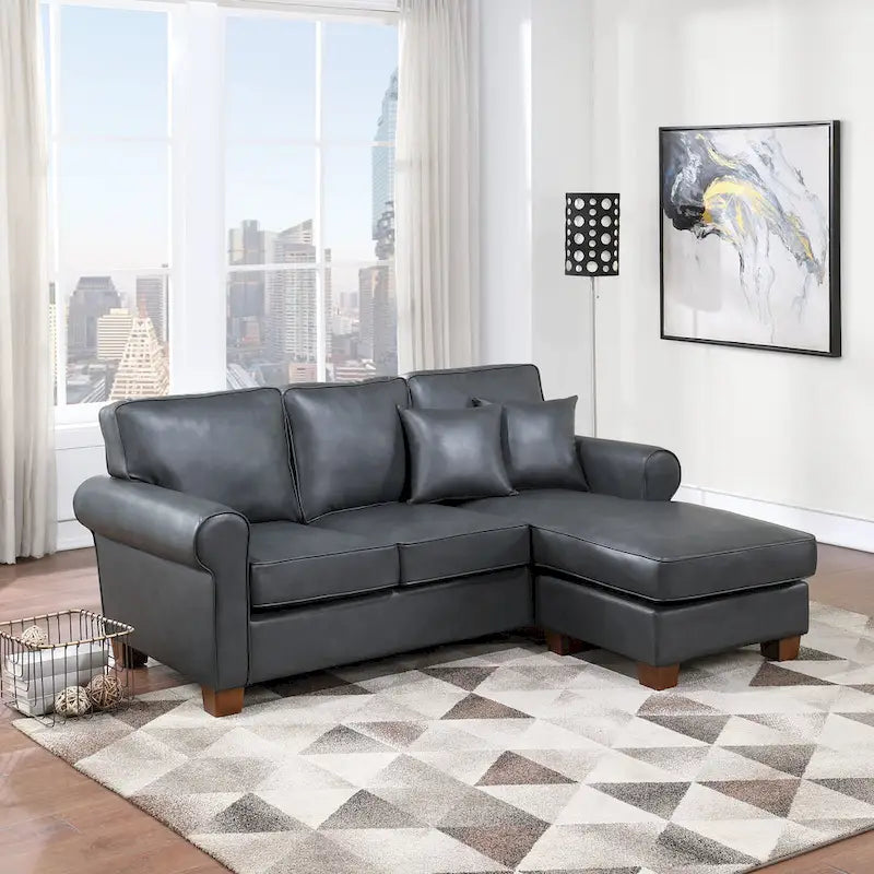 Rylee Ecksofa mit Armlehnen und Kissen