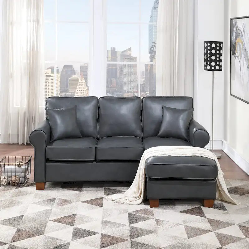 Rylee Ecksofa mit Armlehnen und Kissen