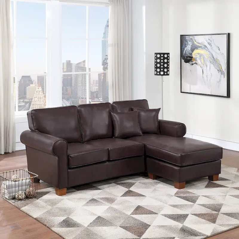 Rylee Ecksofa mit Armlehnen und Kissen