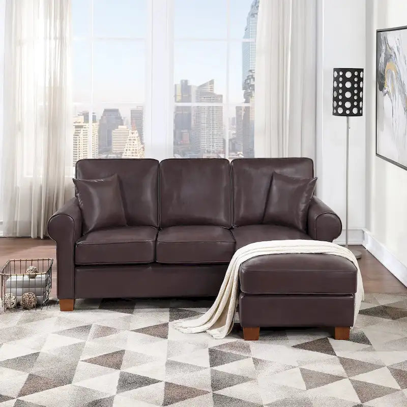 Rylee Ecksofa mit Armlehnen und Kissen
