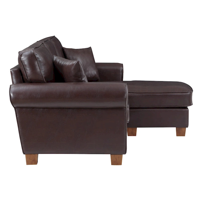 Rylee Ecksofa mit Armlehnen und Kissen