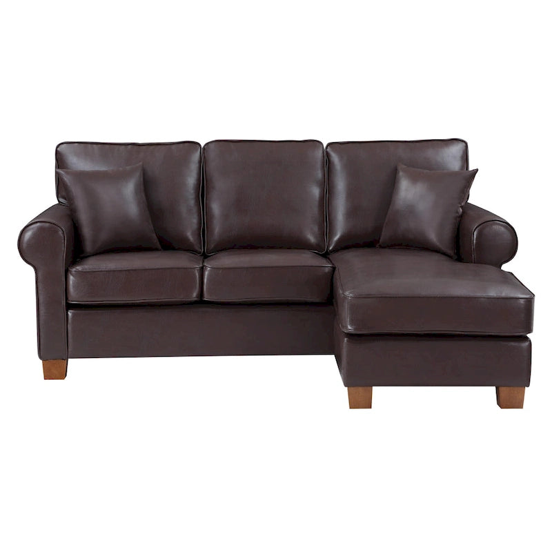 Rylee Ecksofa mit Armlehnen und Kissen