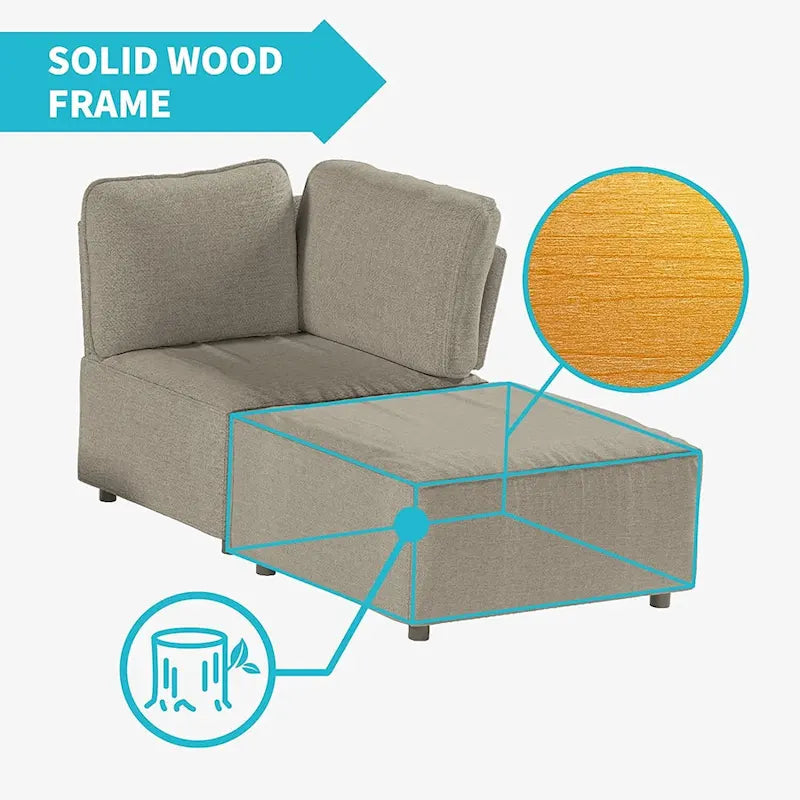 Mixoy Cabriolet Schlafsofa-Modul mit Ottoman
