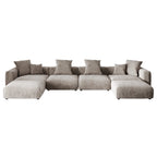181 U-förmiges, umwandelbares modulares Sektionalsofa mit 2 Ottomanen