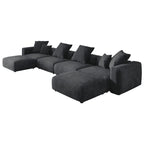 181.10 Sofa mit extra großem Schnitt, 6-teilig, aus Kordsamt