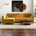 Ora Tufted Modernes Wohnzimmer-Ecksofa aus Samt