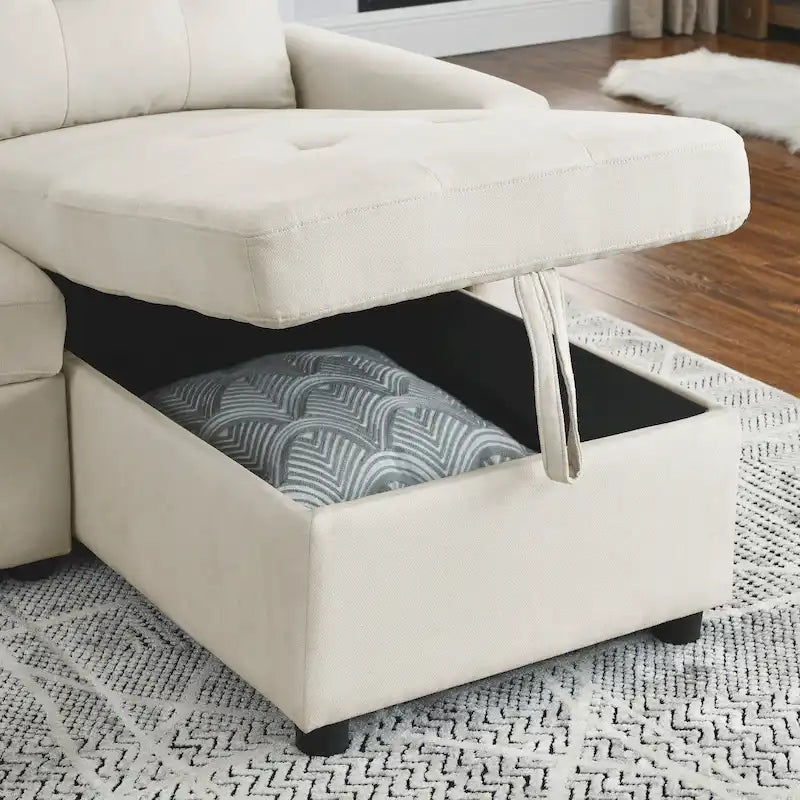 MH 78.5 Schlafsofa Ecksofa mit Stauraum-Recamiere und Seitentasche für kleine Wohnzimmer möbel