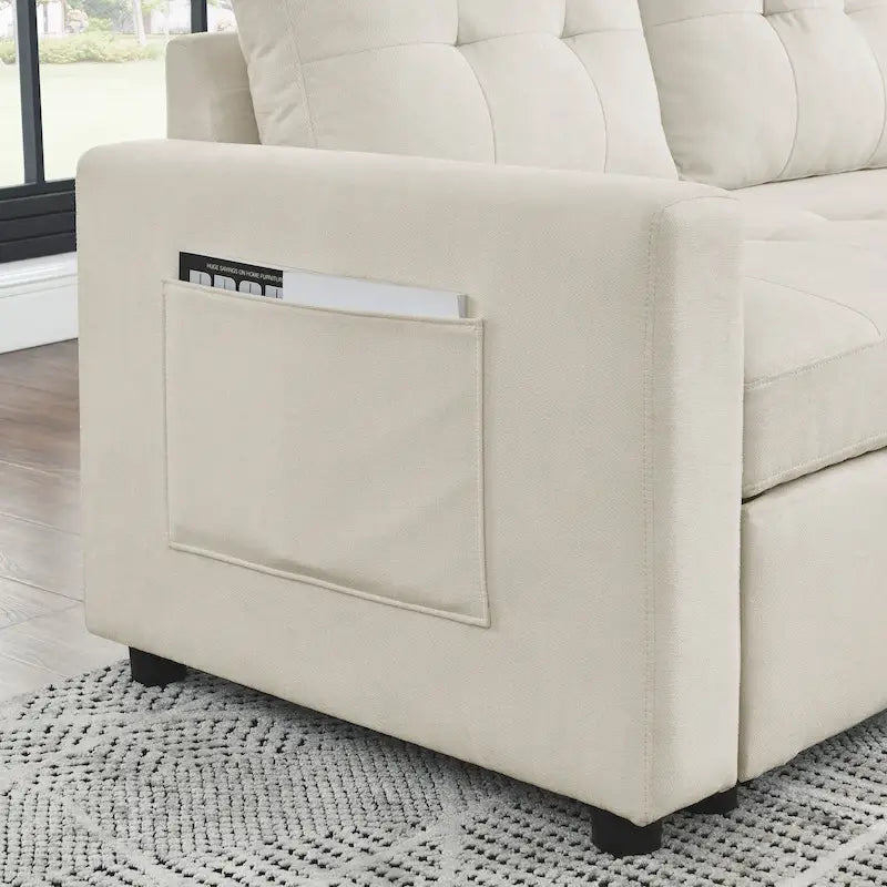 MH 78.5 Schlafsofa Ecksofa mit Stauraum-Recamiere und Seitentasche für kleine Wohnzimmer möbel