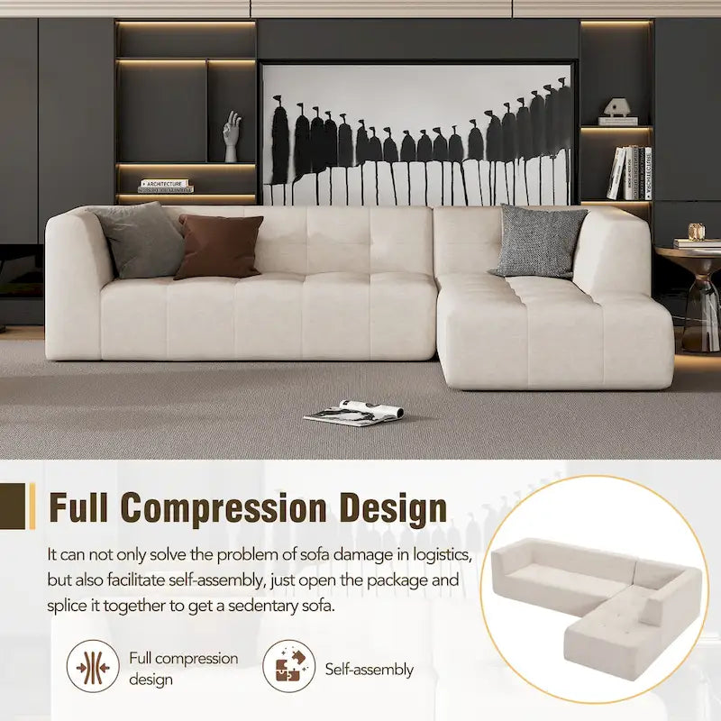 110.2*72.8 Modulare Wohnzimmer-Sofagarnitur, modern-minimalistisches Sofa, Wohnzimmer-Polsterschlafsofa, Schlafzimmer,