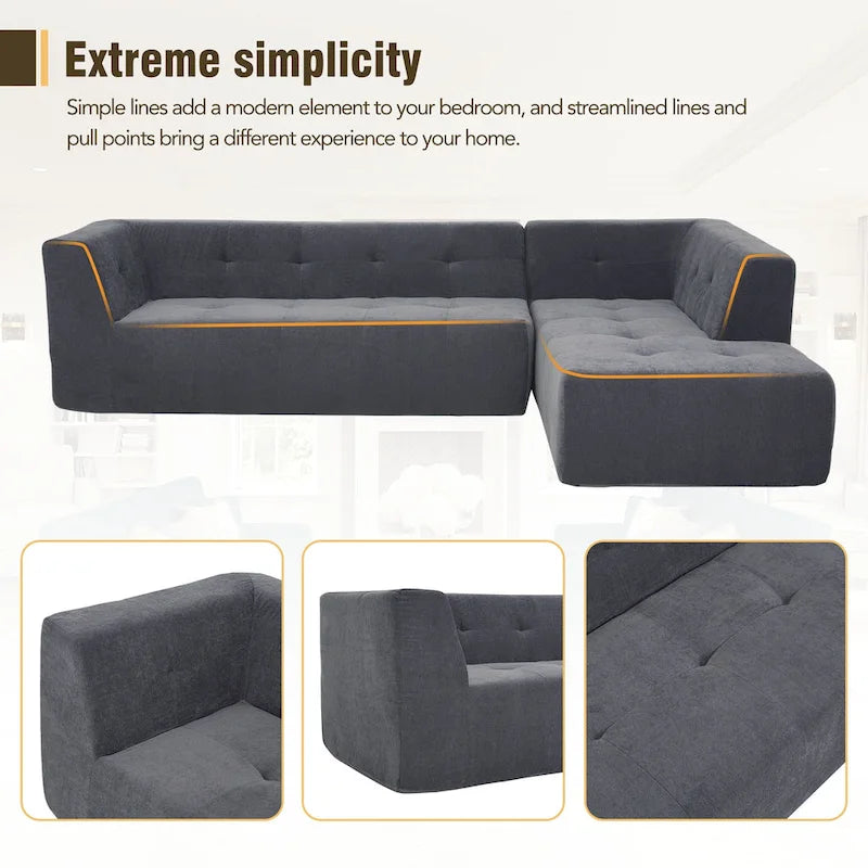 110.2*72.8 Modulare Wohnzimmer-Sofagarnitur, modern-minimalistisches Sofa, Wohnzimmer-Polsterschlafsofa, Schlafzimmer,