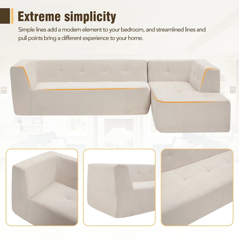 110.2*72.8 Modulare Wohnzimmer-Sofagarnitur, modern-minimalistisches Sofa, Wohnzimmer-Polsterschlafsofa, Schlafzimmer,