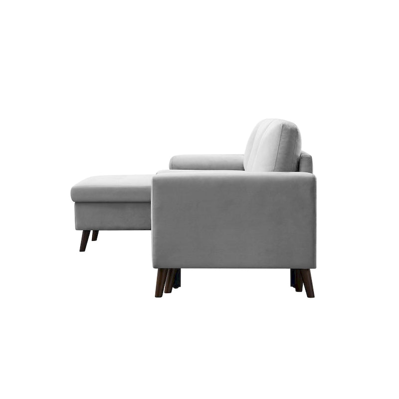 88 Umbaubares Ausziehsofa, Sektional-Schlafsofa mit Stauraum, Eckschlafsofa mit Stauraum-Recamiere links/rechts montierbar