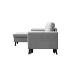 88 Umbaubares Ausziehsofa, Sektional-Schlafsofa mit Stauraum, Eckschlafsofa mit Stauraum-Recamiere links/rechts montierbar