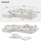 [VIDEO bereitgestellt] [Neu] 109*68 Modulare Ecksofa-Wohnzimmersofa-Garnitur, modernes minimalistisches Sofa, gepolstertes Schlafsofa f