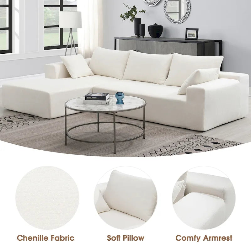 [VIDEO bereitgestellt] [Neu] 109*68 Modulare Ecksofa-Wohnzimmersofa-Garnitur, modernes minimalistisches Sofa, gepolstertes Schlafsofa f