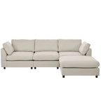 U_STYLE Upholstery Convertible Sectional Sofa, L-förmiges Sofa mit umkehrbarer Recamiere