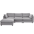 U_STYLE Upholstery Convertible Sectional Sofa, L-förmiges Sofa mit umkehrbarer Recamiere