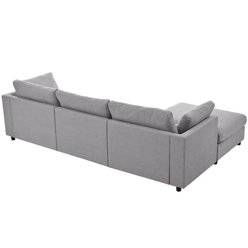 U_STYLE Upholstery Convertible Sectional Sofa, L-förmiges Sofa mit umkehrbarer Recamiere