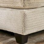 Pluttnam Übergangs-U-förmiges Sektionalsofa in Tan-Mikrofaser von Furniture of America