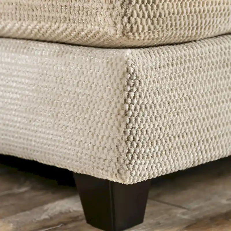 Pluttnam Übergangs-U-förmiges Sektionalsofa in Tan-Mikrofaser von Furniture of America