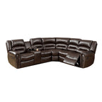 Sofa mit Relaxfunktion und Bezug aus gebundener Lederfaser