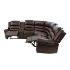 Sofa mit Relaxfunktion und Bezug aus gebundener Lederfaser