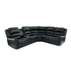 Sofa mit Relaxfunktion und Bezug aus gebundener Lederfaser