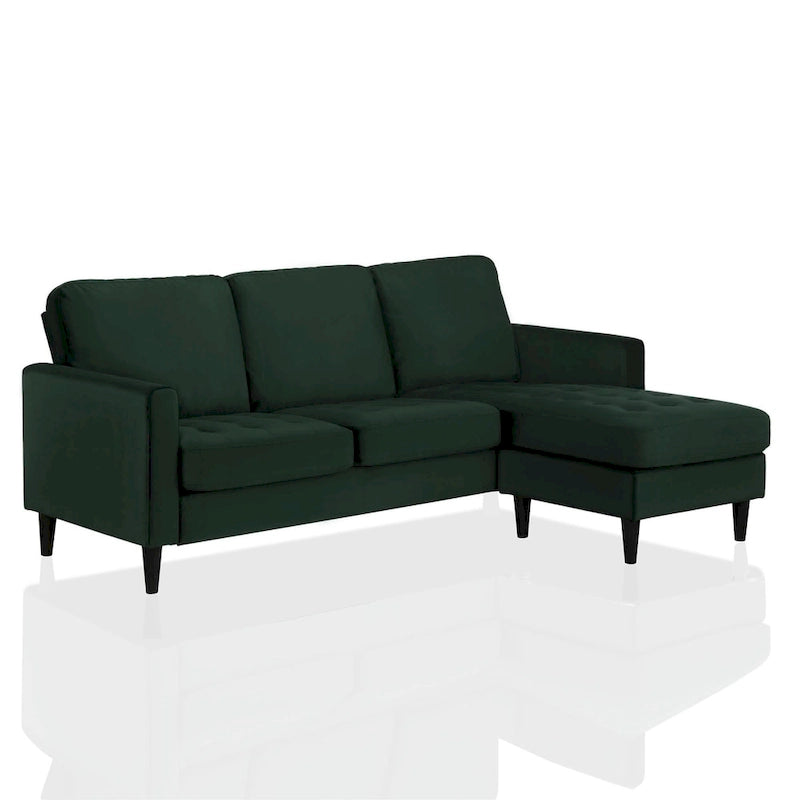 CosmoLiving by Cosmopolitan Strummer Samt-Ecksofa, beidseitig montierbar