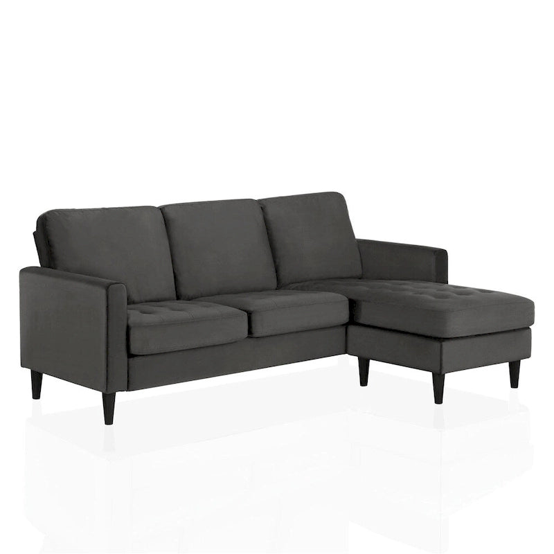 CosmoLiving by Cosmopolitan Strummer Samt-Ecksofa, beidseitig montierbar