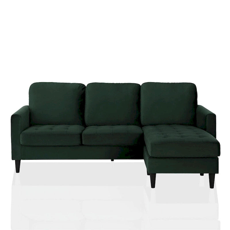 CosmoLiving by Cosmopolitan Strummer Samt-Ecksofa, beidseitig montierbar