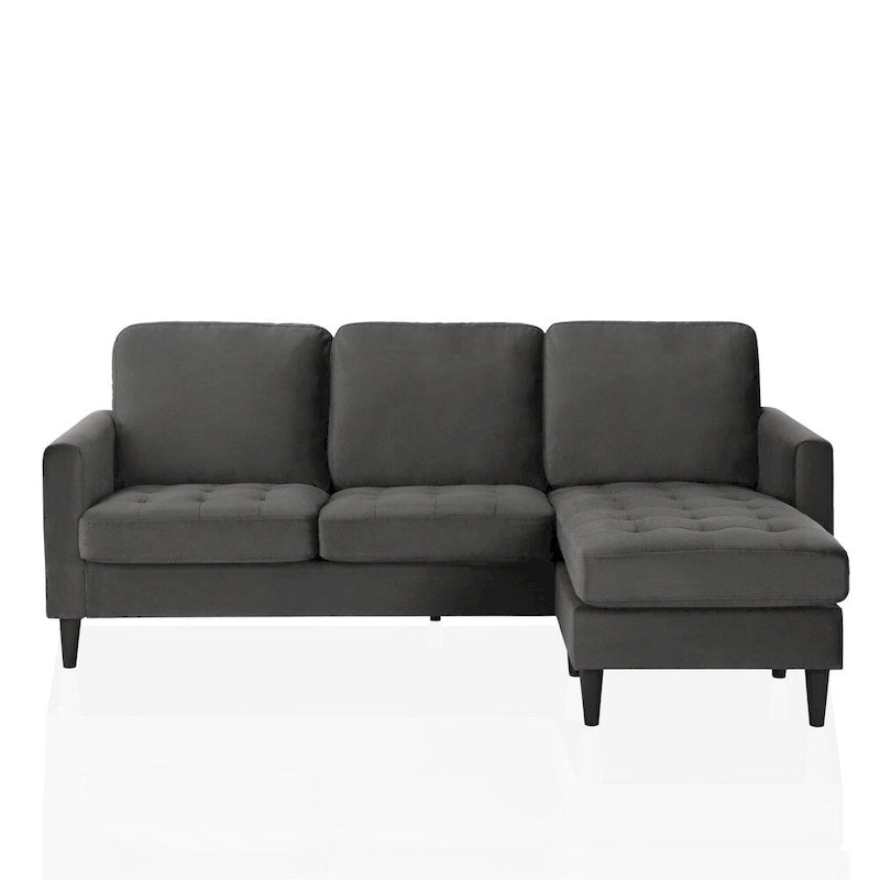 CosmoLiving by Cosmopolitan Strummer Samt-Ecksofa, beidseitig montierbar