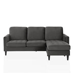 CosmoLiving by Cosmopolitan Strummer Samt-Ecksofa, beidseitig montierbar