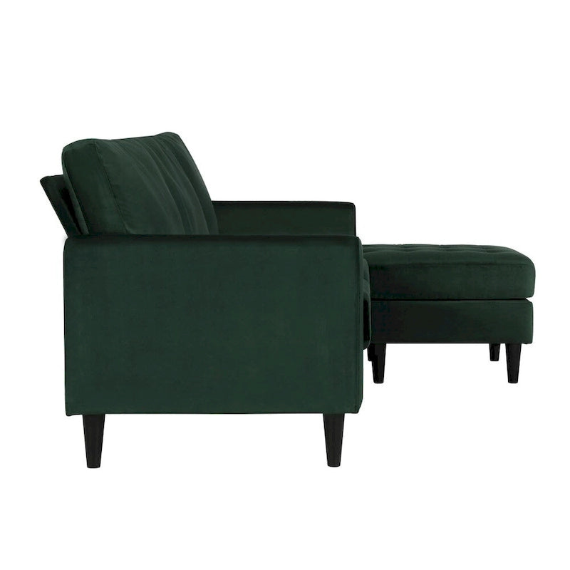 CosmoLiving by Cosmopolitan Strummer Samt-Ecksofa, beidseitig montierbar