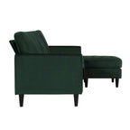 CosmoLiving by Cosmopolitan Strummer Samt-Ecksofa, beidseitig montierbar