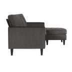 CosmoLiving by Cosmopolitan Strummer Samt-Ecksofa, beidseitig montierbar