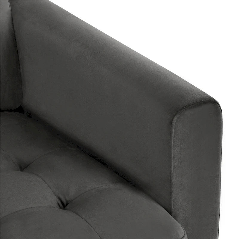 CosmoLiving by Cosmopolitan Strummer Samt-Ecksofa, beidseitig montierbar