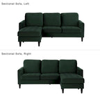 CosmoLiving by Cosmopolitan Strummer Samt-Ecksofa, beidseitig montierbar