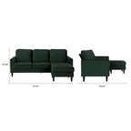 CosmoLiving by Cosmopolitan Strummer Samt-Ecksofa, beidseitig montierbar