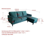 CosmoLiving by Cosmopolitan Strummer Samt-Ecksofa, beidseitig montierbar