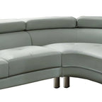 Kunstleder 2-teiliges Sektionalsofa in Grau