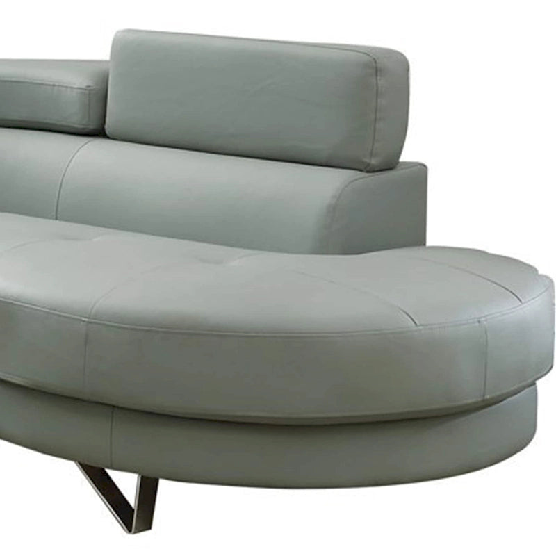 Kunstleder 2-teiliges Sektionalsofa in Grau