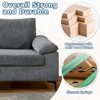 HOOOWOOO Wohnzimmer-Sofa mit breiter Armlehne, Kordstoff-Recamiere, umwandelbares Sofa mit Ottomanen