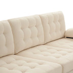 U-förmiges gepolstertes Armlehnen-Rückenlehnen-Sitzsofa in Beige