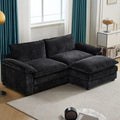217*141*85 Chenille Zweisitzer mit Fußhocker Doppel-Sitzsack Indoor Doppelsitzer-Sofa - 2+1