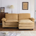 217*141*85 Chenille Zweisitzer mit Fußhocker Doppel-Sitzsack Indoor Doppelsitzer-Sofa - 2+1