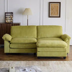 217*141*85 Chenille Zweisitzer mit Fußhocker Doppel-Sitzsack Indoor Doppelsitzer-Sofa - 2+1