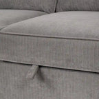 Schlafsofa Futonbett mit USB-Anschlüssen und Getränkehaltern, Sektionalsofa mit Stauraum-Recamiere