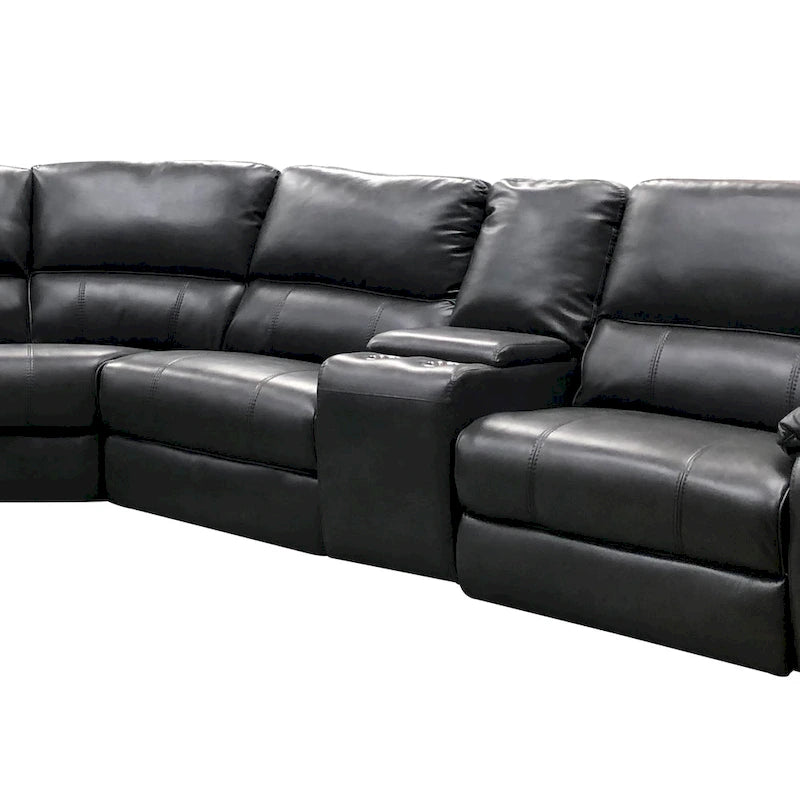 Brady 7-teiliges Sektionalsofa mit elektrischer Relaxfunktion in Grau