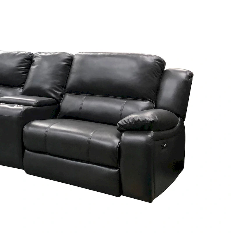 Brady 7-teiliges Sektionalsofa mit elektrischer Relaxfunktion in Grau